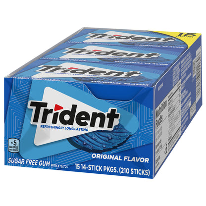 Trident Sugar Free Gum, Original, 14 Pieces, 15 ct