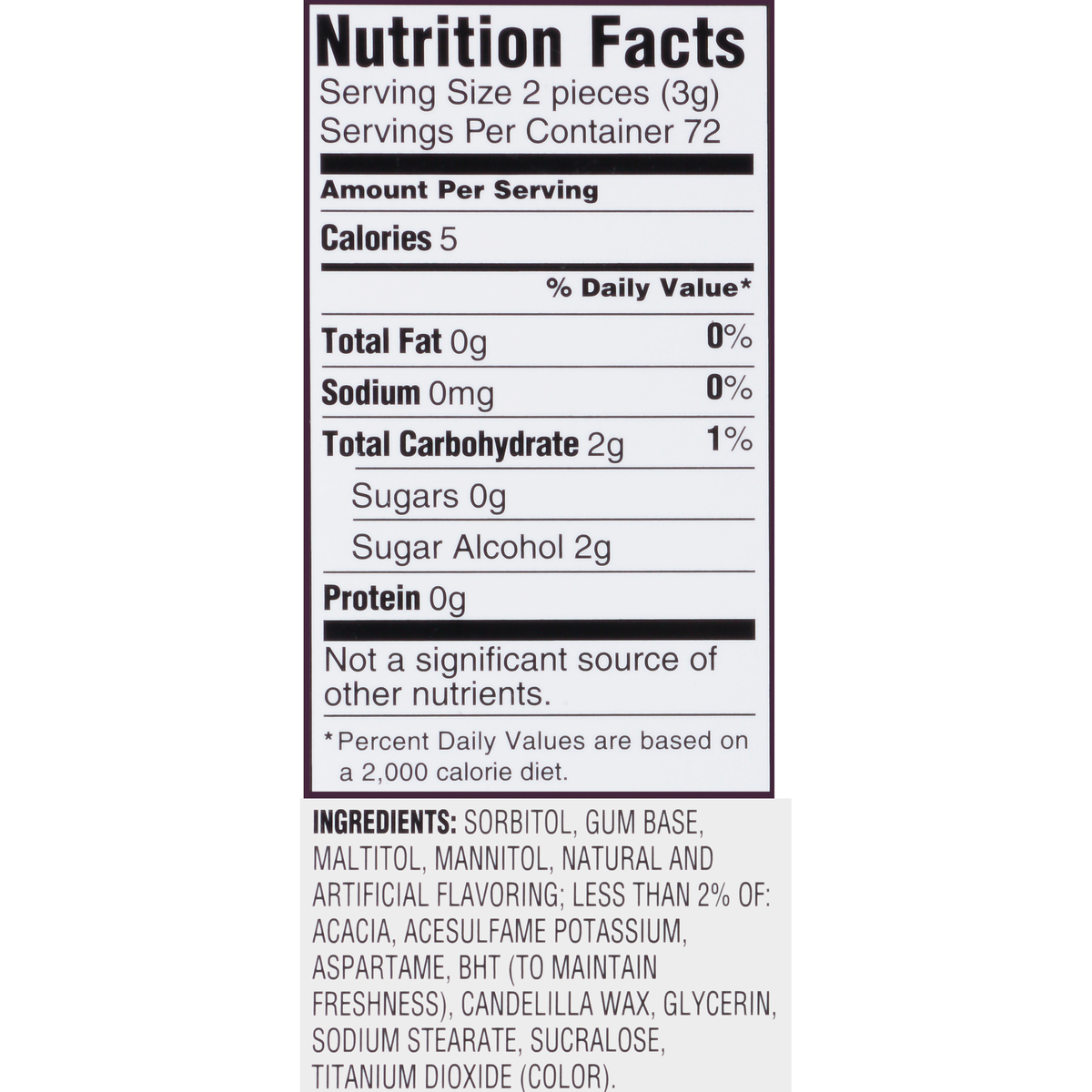 Trident White Sugar Free Gum, Peppermint, 16 Pieces, 12 ct