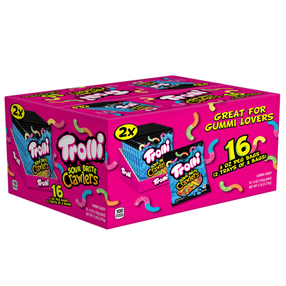 Trolli Sour Brite Crawlers Candy, 5 oz, 16 ct