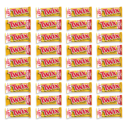 Twix Caramel Cookie Chocolate Candy Bar, Full Size, 1.79 oz, 36 ct