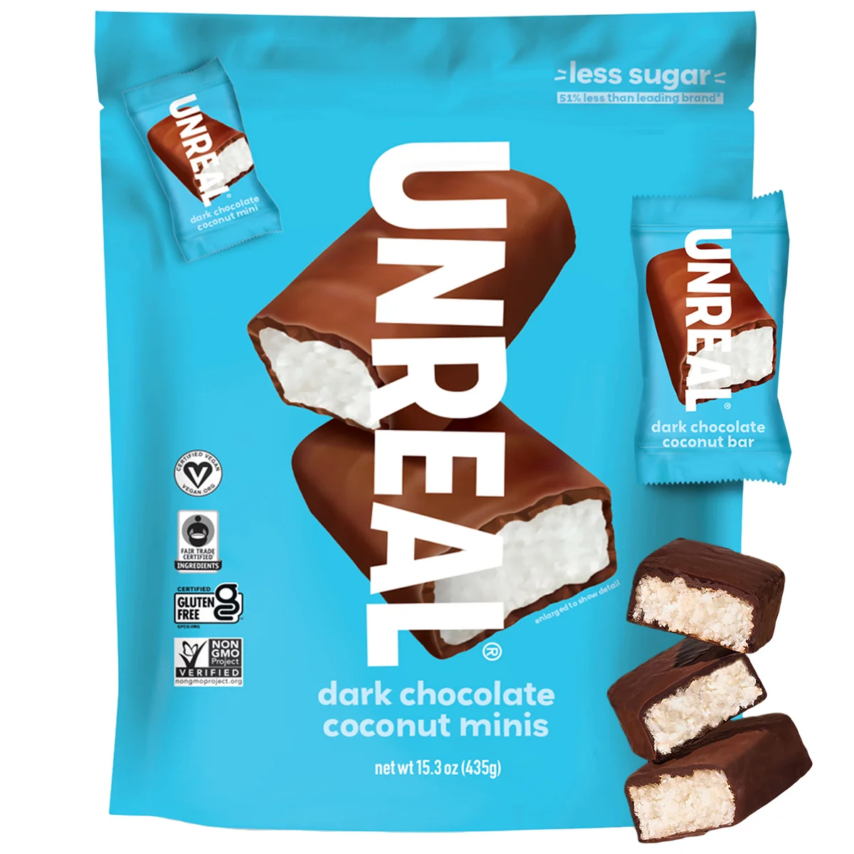 UNREAL Dark Chocolate Coconut Minis, 15.3 oz