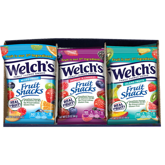 Welch's Fruit Snacks, Variety Pack, 2.25 oz, 20 ct