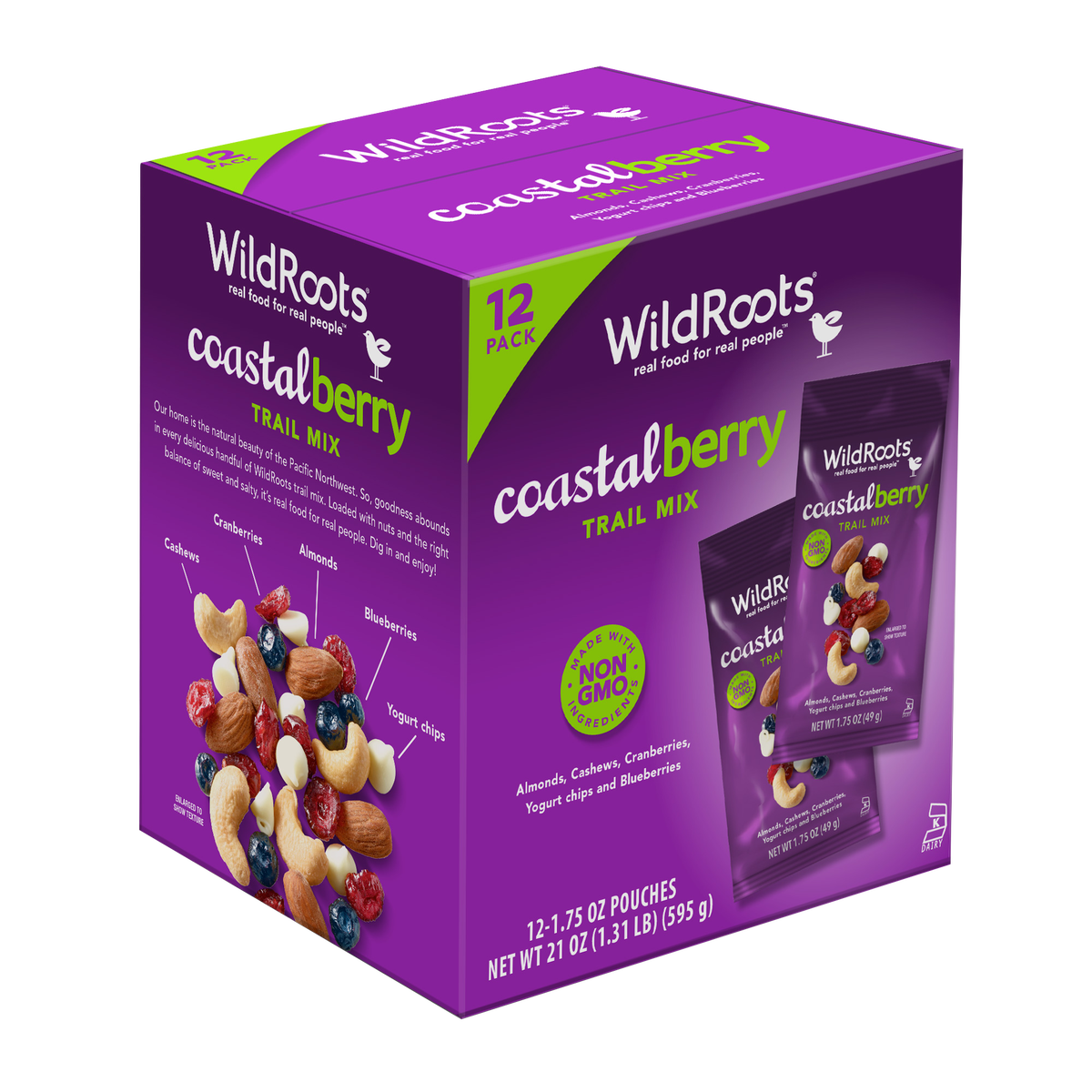 WildRoots Trail Mix, Coastal Berry Blend, 1.75 oz, 12 ct
