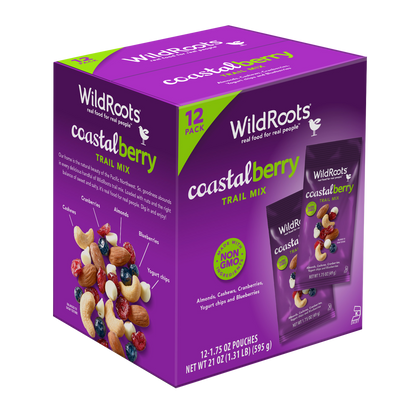 WildRoots Trail Mix, Coastal Berry Blend, 1.75 oz, 12 ct