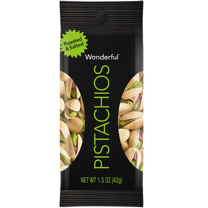 Wonderful Pistachios, Roasted & Salted, In-Shell, 1.5 oz, 24 ct