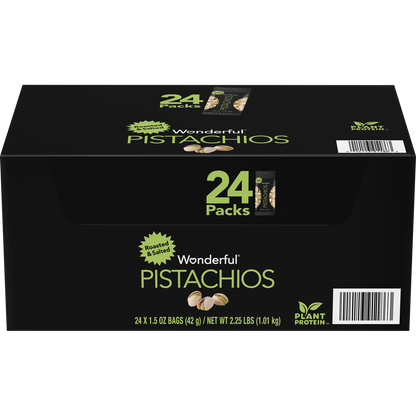 Wonderful Pistachios, Roasted & Salted, In-Shell, 1.5 oz, 24 ct