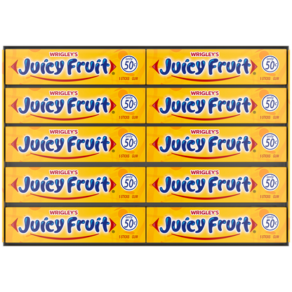 Wrigley's Juicy Fruit Chewing Gum, Original 50 Cent, 5 sticks, 40 ct
