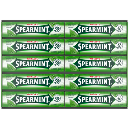 Wrigley's Spearmint Chewing Gum, Original 50 Cent Gum, 5 sticks, 40 ct