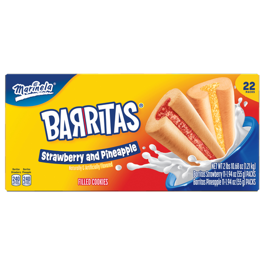 Marinela Barritas Fruit Filled Cookies, Variety Pack, 1.94 oz, 22 ct