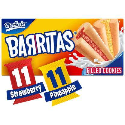 Marinela Barritas Fruit Filled Cookies, Variety Pack, 1.94 oz, 22 ct