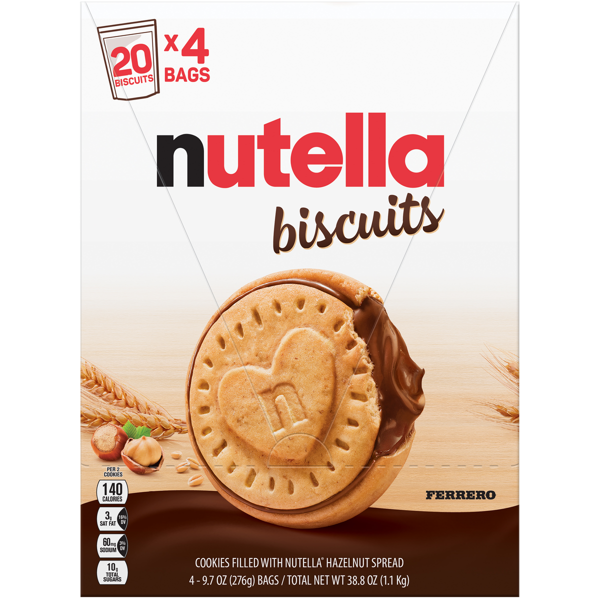 Nutella Biscuits, 9.7 oz, 4 ct