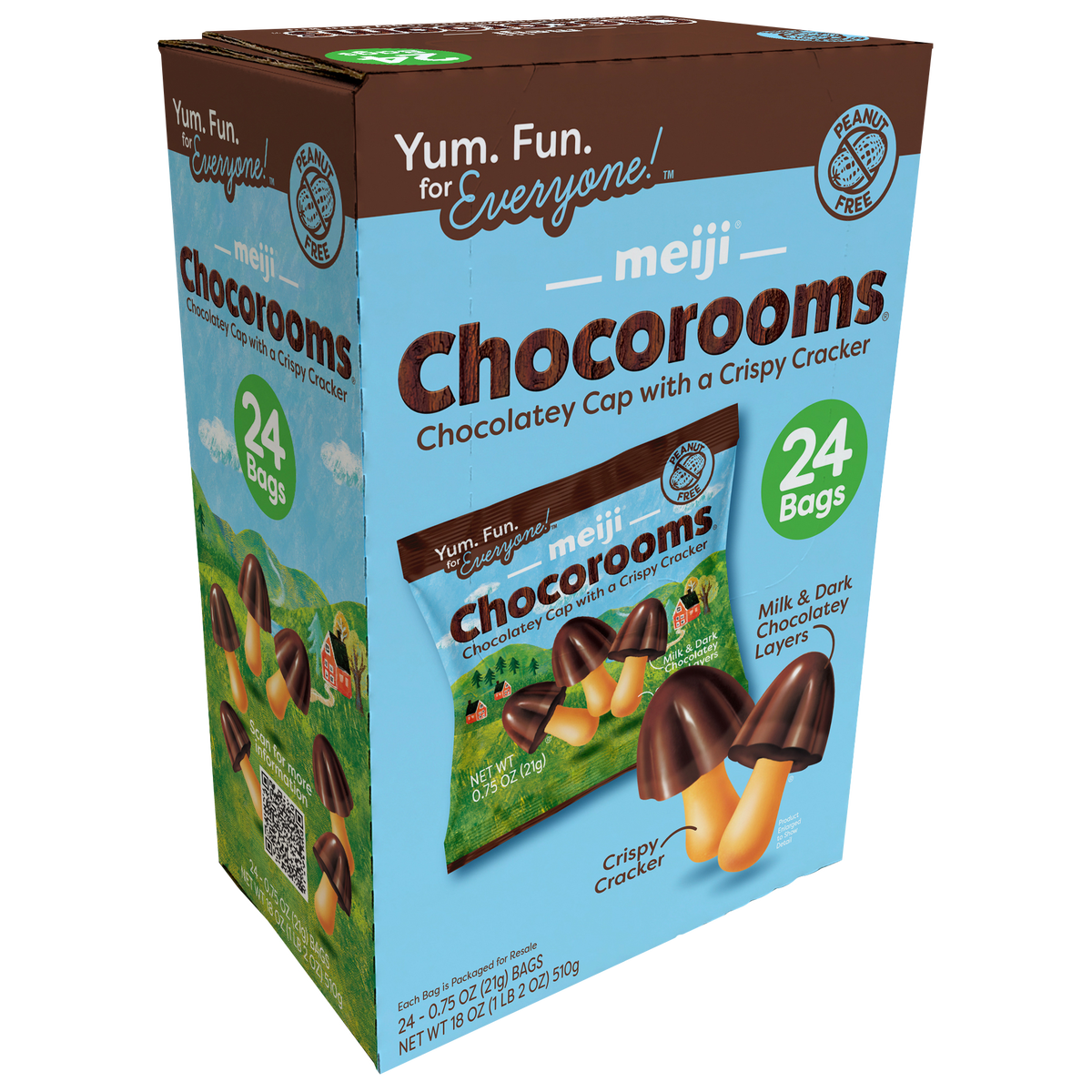 Meiji Chocorooms, 0.75 oz, 24 ct