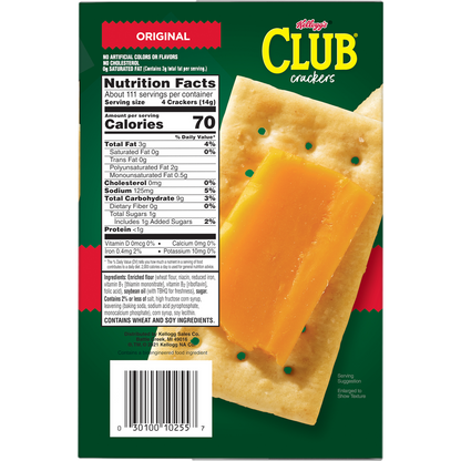 Kellogg's Club Crackers, Original, 13.7 oz, 4 ct