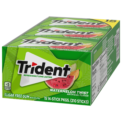 Trident Sugar Free Gum, Watermelon Twist, 14 Pieces, 15 ct