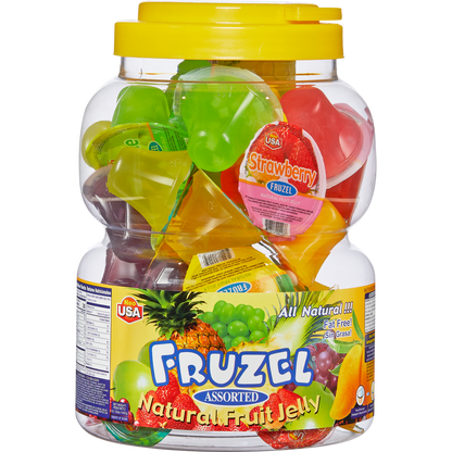 Neo USA Fruzel Natural Fruit Jelly, Assorted, 1.34 oz, 38 ct