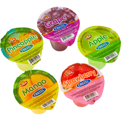 Neo USA Fruzel Natural Fruit Jelly, Assorted, 1.34 oz, 38 ct
