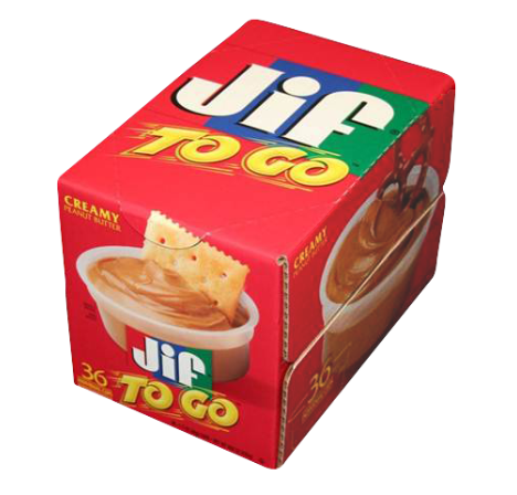 Jif to Go Creamy Peanut Butter, 1.5 oz, 36 ct