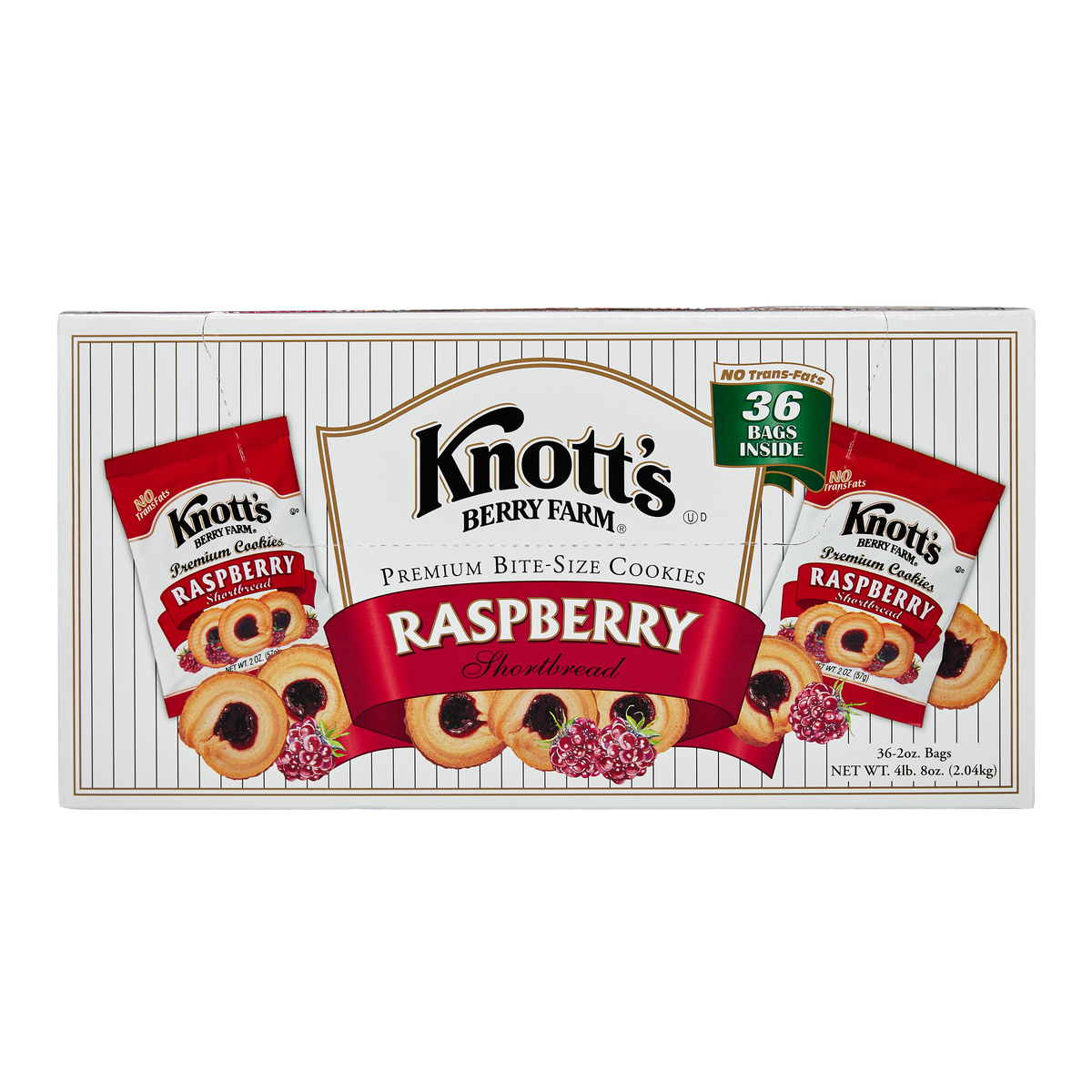 Knott's Berry Farm Premium Shortbread Cookies, Raspberry, 2 oz, 36 ct