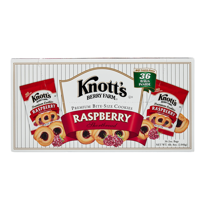 Knott's Berry Farm Premium Shortbread Cookies, Raspberry, 2 oz, 36 ct