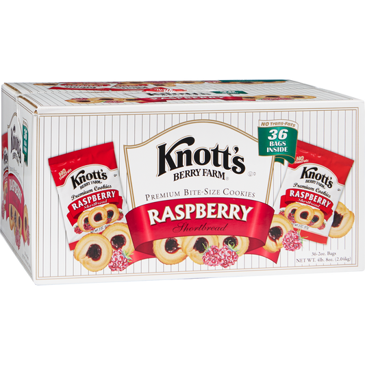 Knott's Berry Farm Premium Shortbread Cookies, Raspberry, 2 oz, 36 ct