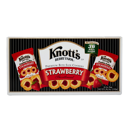 Knott's Berry Farm Premium Shortbread Cookies, Strawberry, 2 oz, 36 ct