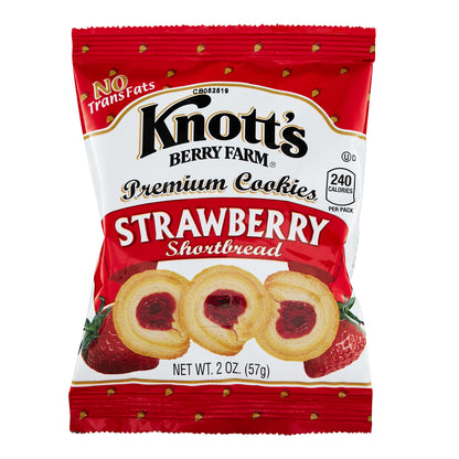 Knott's Berry Farm Premium Shortbread Cookies, Strawberry, 2 oz, 36 ct