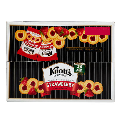 Knott's Berry Farm Premium Shortbread Cookies, Strawberry, 2 oz, 36 ct