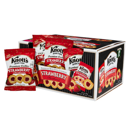 Knott's Berry Farm Premium Shortbread Cookies, Strawberry, 2 oz, 36 ct