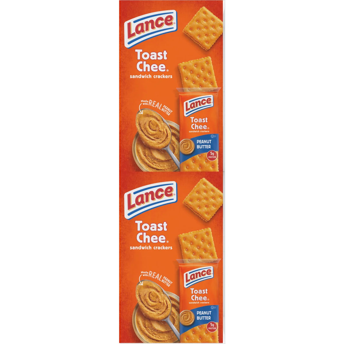Lance ToastChee Sandwich Crackers, Peanut Butter, 1.5 oz, 40 ct
