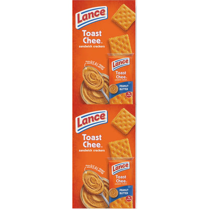 Lance ToastChee Sandwich Crackers, Peanut Butter, 1.5 oz, 40 ct