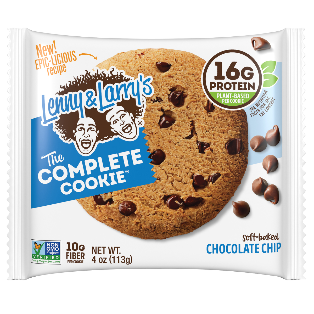 Lenny & Larry's The Complete Cookie, Chocolate Chip, 4 oz, 12 ct