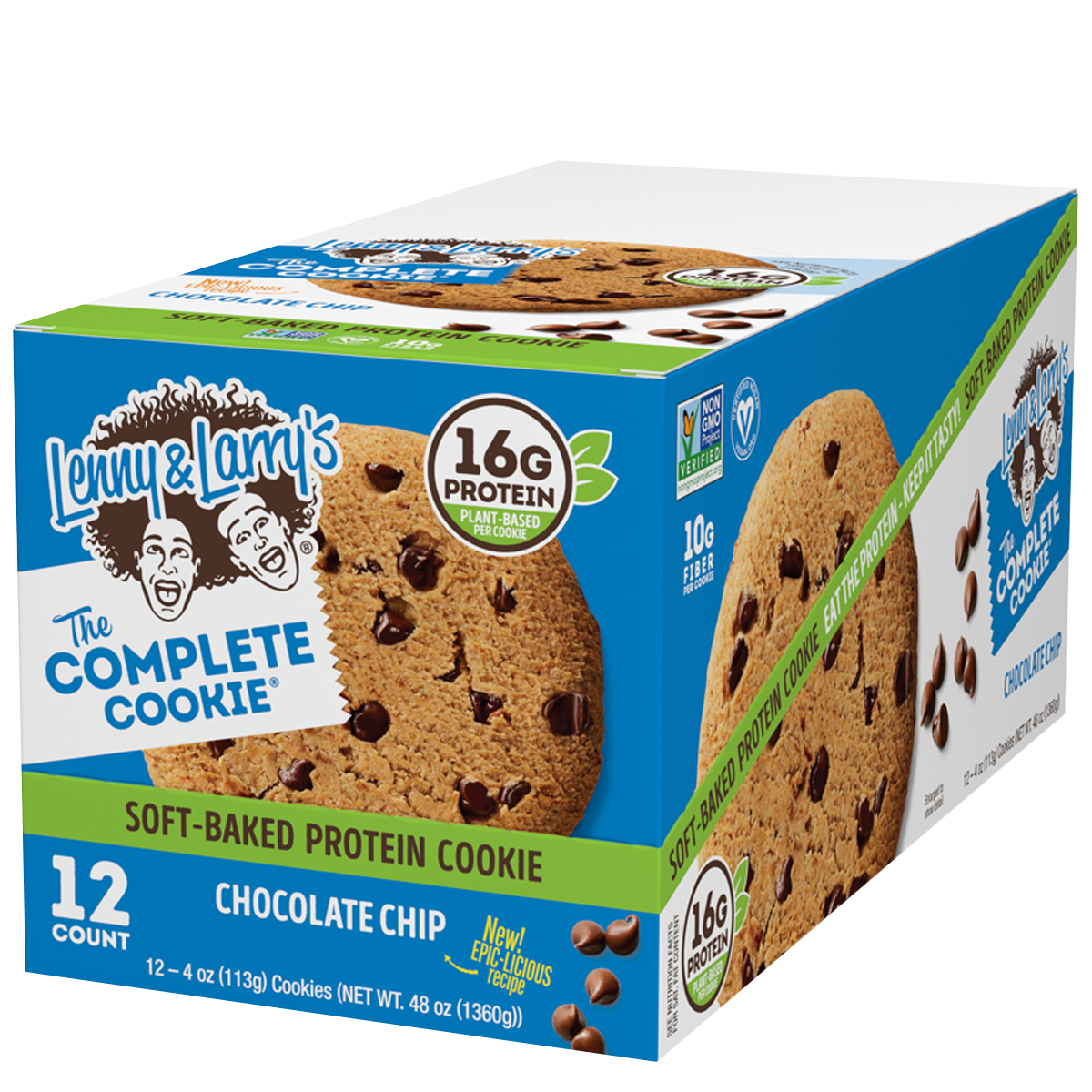 Lenny & Larry's The Complete Cookie, Chocolate Chip, 4 oz, 12 ct