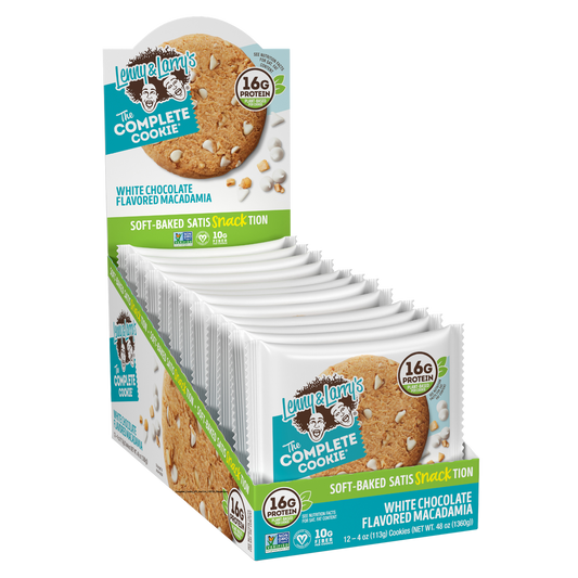 Lenny & Larry's The Complete Cookie, White Chocolate Flavored Macadamia, 4 oz, 12 ct