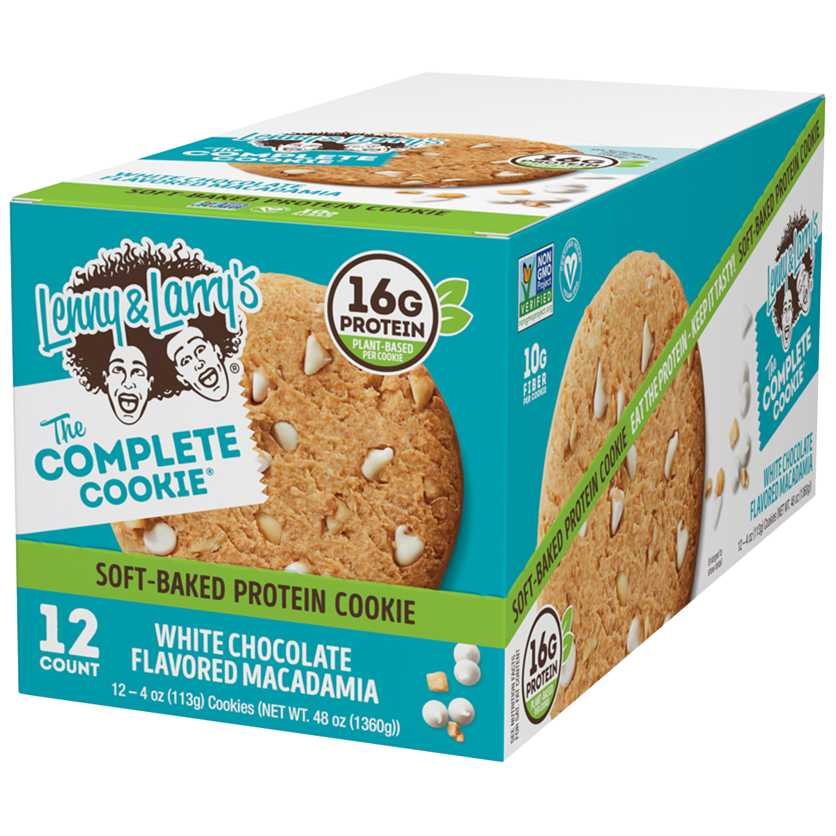 Lenny & Larry's The Complete Cookie, White Chocolate Flavored Macadamia, 4 oz, 12 ct