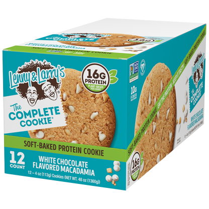 Lenny & Larry's The Complete Cookie, White Chocolate Flavored Macadamia, 4 oz, 12 ct