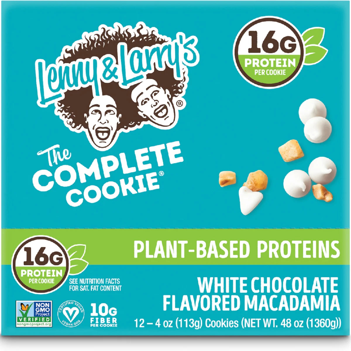 Lenny & Larry's The Complete Cookie, White Chocolate Flavored Macadamia, 4 oz, 12 ct