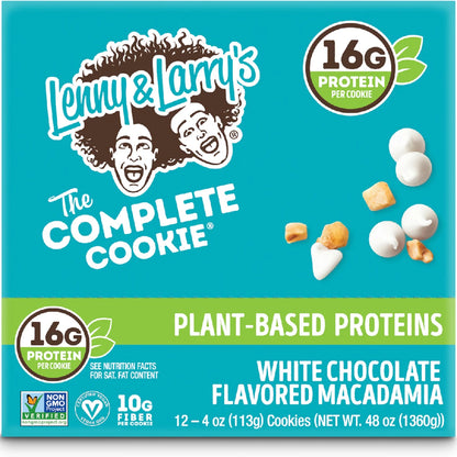Lenny & Larry's The Complete Cookie, White Chocolate Flavored Macadamia, 4 oz, 12 ct