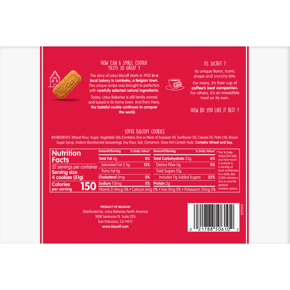Lotus Biscoff Cookies, 35.2 oz