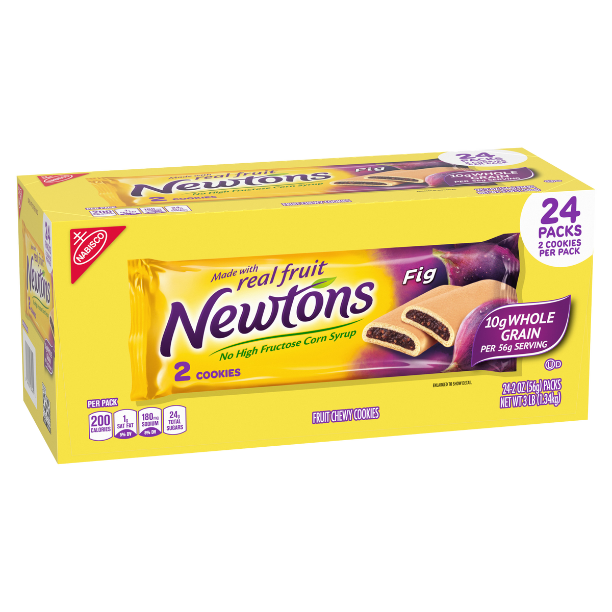 Newtons Soft & Fruit Chewy Fig Cookies, 2 bars per pack, 24 ct