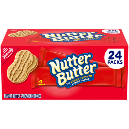 Nutter Butter Cookies, 1.9 oz, 24 ct