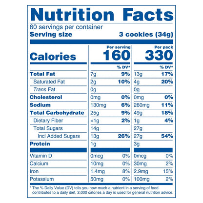 OREO Chocolate Sandwich Cookies, 2.4 oz, 30 ct