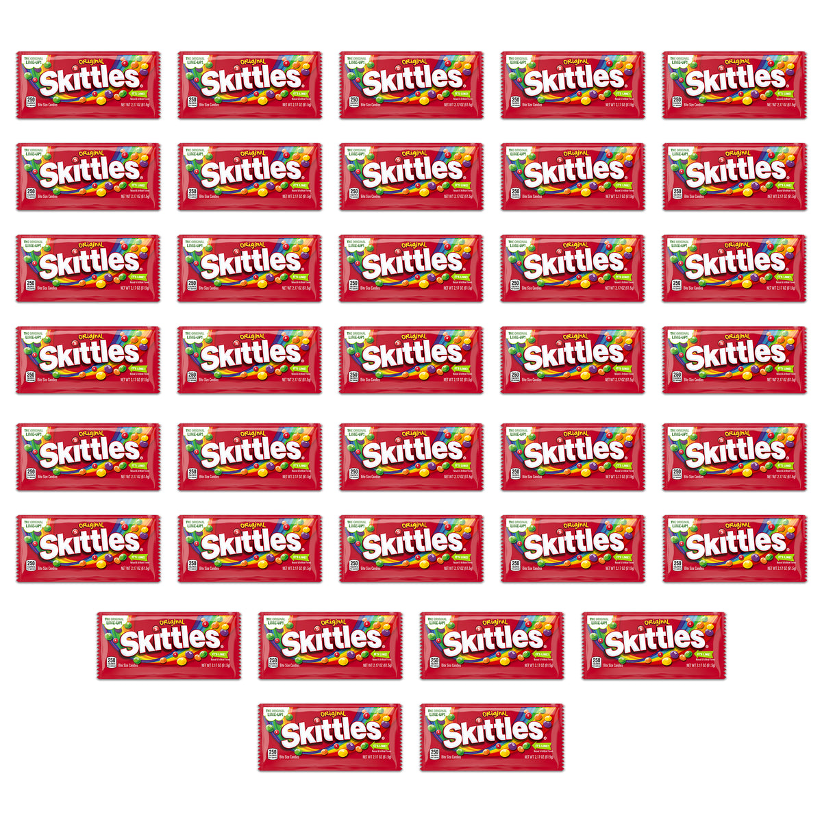 Skittles Original Chewy Candy, Full Size, 2.17 oz, 36 ct