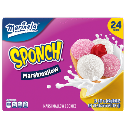 Marinela Sponch Marshmallow Cookies, 1.59 oz, 24 ct