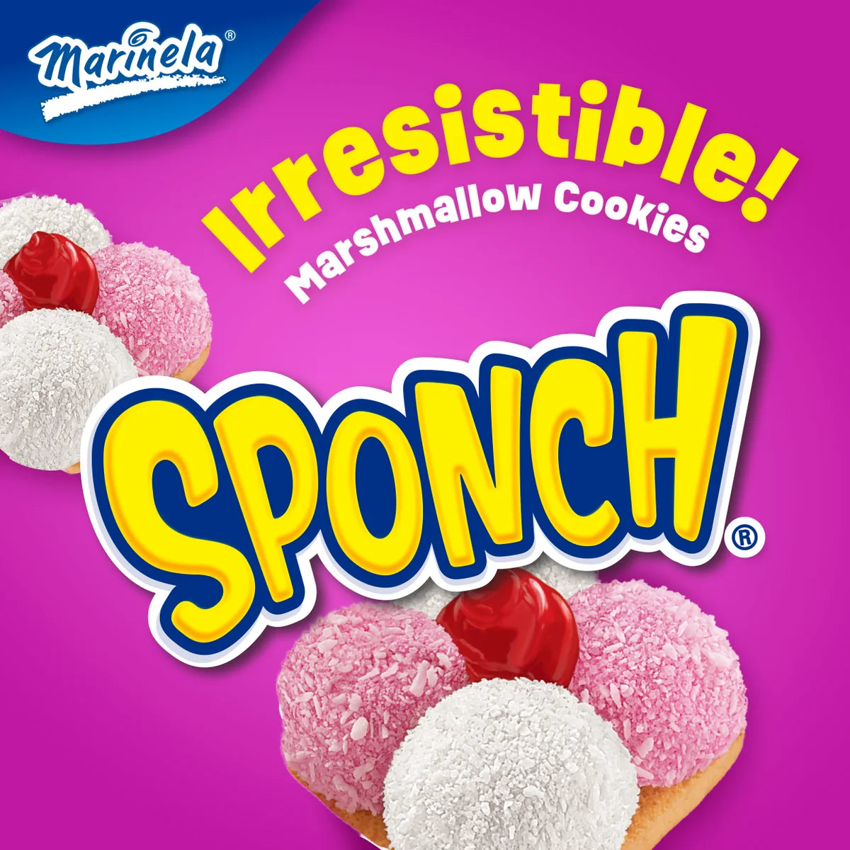 Marinela Sponch Marshmallow Cookies, 1.59 oz, 24 ct