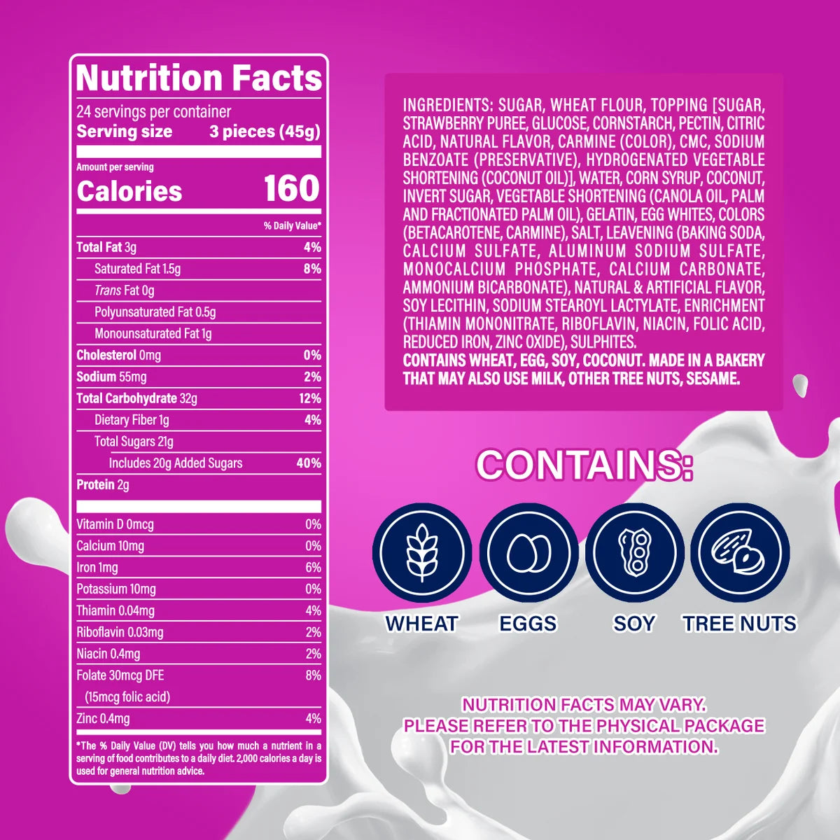 Marinela Sponch Marshmallow Cookies, 1.59 oz, 24 ct