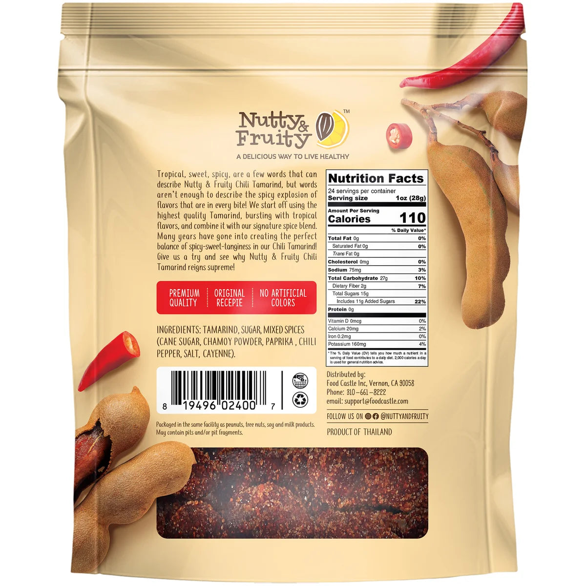 Nutty & Fruity Spicy Chili Tamarind Bites, 24 oz