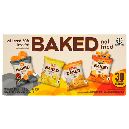 Frito-Lay Baked Potato Crisps and Crunchy Cheese Snacks, Variety Pack, 30 ct