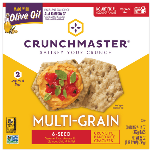 Crunchmaster Multi-Grain Rice Crackers, 14 oz, 2 ct