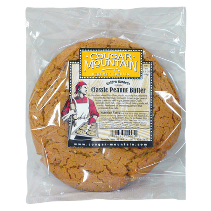 Cougar Mountain Gourmet Cookies, Classic Peanut Butter, 3.5 oz, 24 ct